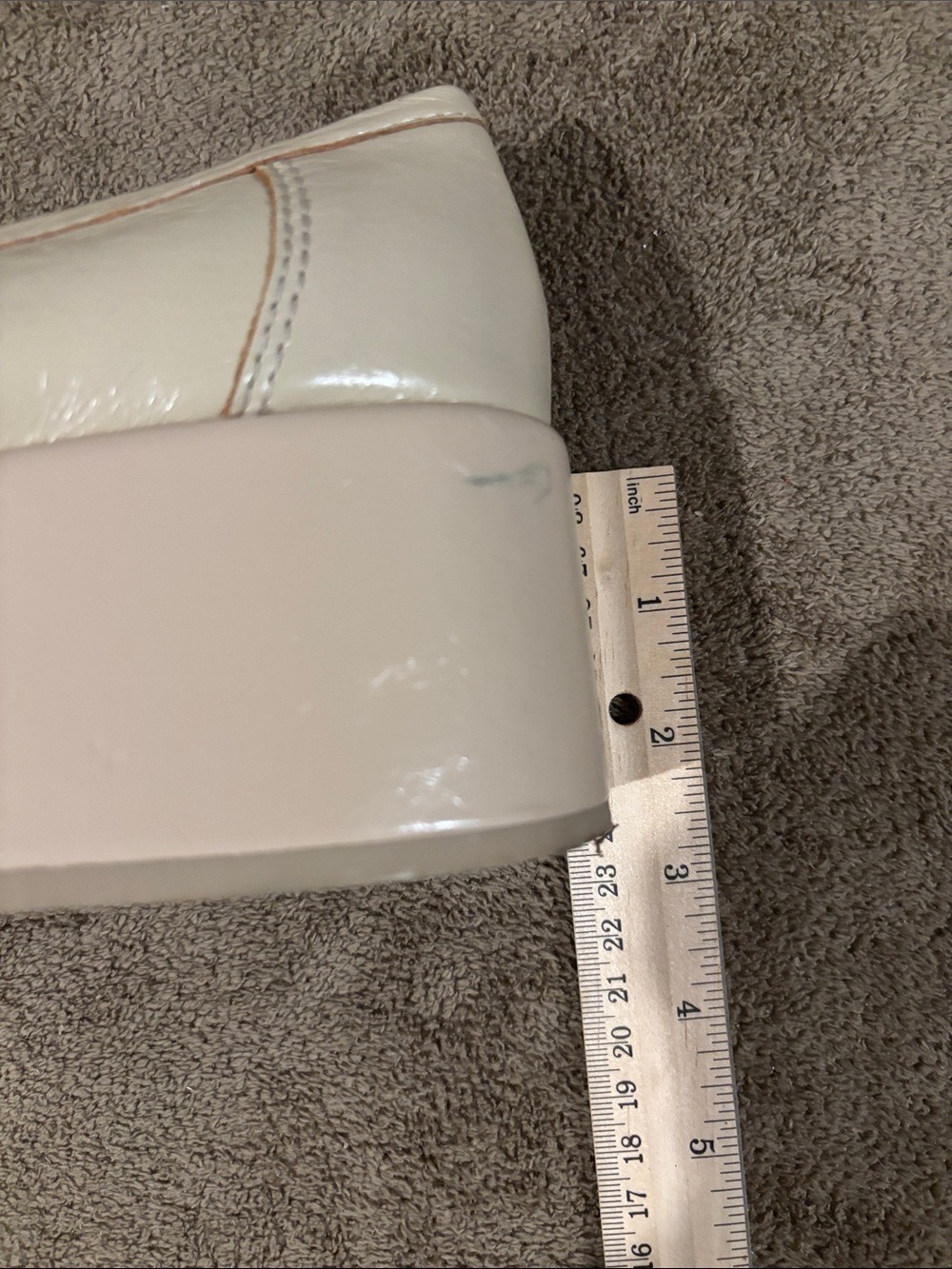 Women’s Cream Platform Loafer Heels - Picture 7 of 10